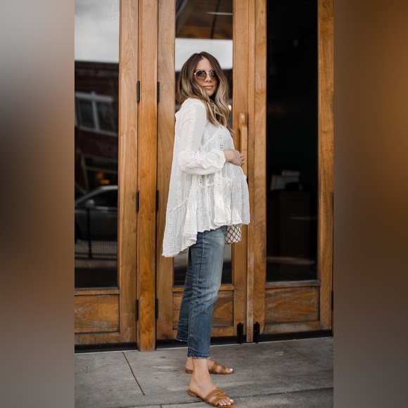 SOLD Free people kiss kiss white embroidered tunic - Picture 10 of 12